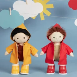 Olli Ella | Dinkum Doll Rainy Play Set | Yellow -MILKTOOTH Sales Olli Ella Dinkum Doll Rainy Play Set Yellow Red