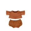 Olli Ella | Dinkum Doll Snuggly Set | Toffee 1 Olli Ella | Dinkum Doll Snuggly Set | Toffee -MILKTOOTH Sales Olli Ella Dinkum Doll Snuggly Toffee Clothing Set 2