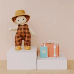Olli Ella | Dinkum Doll Travel Togs | Apricot -MILKTOOTH Sales Olli Ella Dinkum Doll Travel Togs Apricot 4
