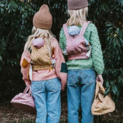 Olli Ella | Dinkum Doll Carrier Polka Dot -MILKTOOTH Sales Olli Ella Doll Carrier Carry Cot Polka Dot Leaf 3