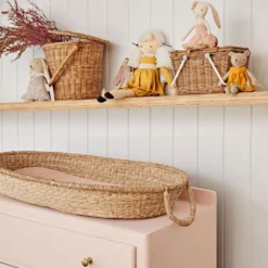 Olli Ella | Piki Basket | Natural -MILKTOOTH Sales Olli Ella Luxe Insert Organic Cotton Liner for Baby Change Basket Rose 2 22fd9236 071b 427d a5fc ff3891a82632