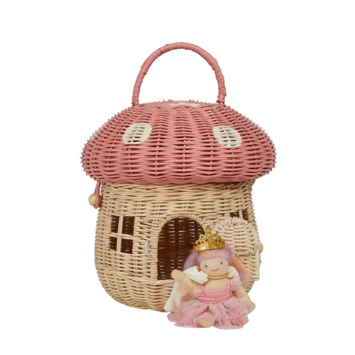 Olli Ella | Rattan Mushroom Basket Musk 7 Olli Ella | Rattan Mushroom Basket Musk - Image 5