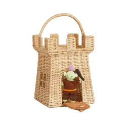 Olli Ella | Rattan Castle Bag -MILKTOOTH Sales Olli Ella Rattan Castle Bag Oggy Ogre Milk Tooth