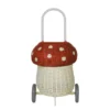 Olli Ella | Rattan Mushroom Luggy Basket Red -MILKTOOTH Sales Olli Ella Rattan Mushroom Luggy Red 2