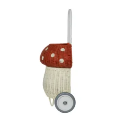 Olli Ella | Rattan Mushroom Luggy Basket Red -MILKTOOTH Sales Olli Ella Rattan Mushroom Luggy Red 5