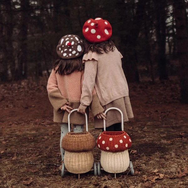 Olli Ella | Rattan Mushroom Luggy Basket Natural 6 Olli Ella | Rattan Mushroom Luggy Basket Natural - Image 4