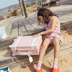 Olli Ella | See-Ya Suitcase | Pink Daisies -MILKTOOTH Sales Olli Ella See Ya Suitcase Pink Daisies 3