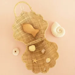 Olli Ella | Shell Bag | Straw 8 Olli Ella | Shell Bag | Straw -MILKTOOTH Sales Olli Ella Shell Bag Straw 3