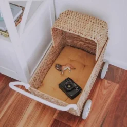 Olli Ella | Strolley Mattress | Mustard -MILKTOOTH Sales Olli Ella Strolley Mattress Dolls Pram Mustard 2