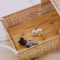 Olli Ella | Strolley Mattress | Mustard -MILKTOOTH Sales Olli Ella Strolley Mattress Dolls Pram Mustard 3