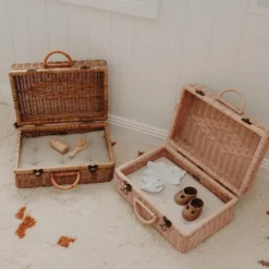 Olli Ella | Toaty Trunk | Natural -MILKTOOTH Sales Olli Ella Strolley Mattress Seafoam Toaty Suitcase