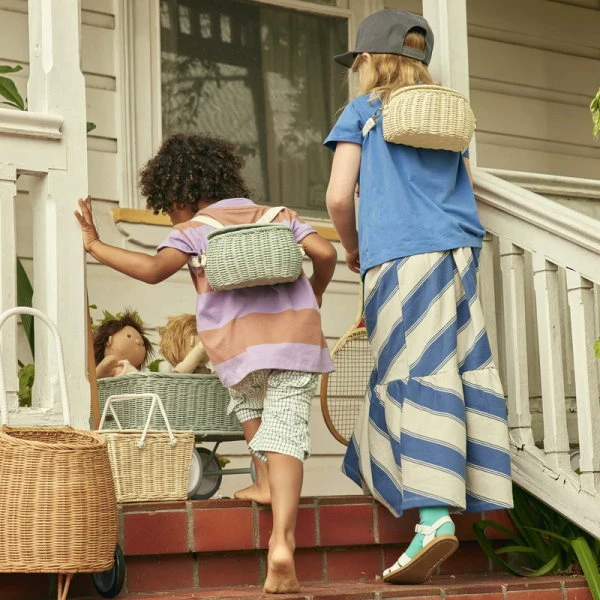 Olli Ella | Minichari Bag | Vintage Blue 6 Olli Ella | Minichari Bag | Vintage Blue - Image 4