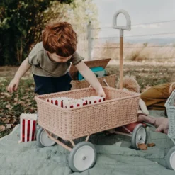 Olli Ella | Rattan Wonder Wagon | Rose -MILKTOOTH Sales Olli Ella Wonder Wagon Rose 2