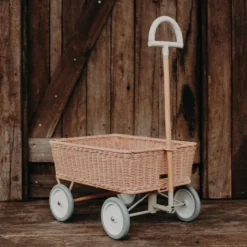 Olli Ella | Rattan Wonder Wagon | Rose -MILKTOOTH Sales Olli Ella Wonder Wagon Rose 4