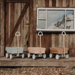 Olli Ella | Rattan Wonder Wagon | Vintage Blue -MILKTOOTH Sales Olli Ella Wonder Wagon Vintage Blue Rose Natural c9ae43ac 029d 4ab9 84b2 fc1050fcedfe