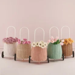 Olli Ella | Luggy Basket | Straw -MILKTOOTH Sales Olli Ella all colours of Luggy Basket