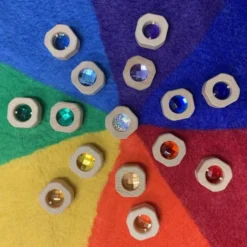 Papoose | Bitcoins | 15 Gem Blocks Rainbow In Tray -MILKTOOTH Sales Papoose Bitcoin Blocks Rainbow 2