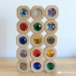 Papoose | Bitcoins | 15 Gem Blocks Rainbow In Tray -MILKTOOTH Sales Papoose Bitcoin Blocks Rainbow 4