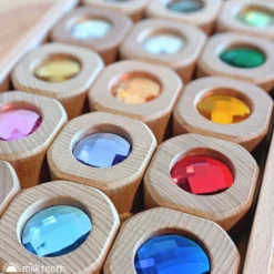 Papoose | Bitcoins | 15 Gem Blocks Brights & Pastels In Tray -MILKTOOTH Sales Papoose Bitcoin Gem Blocks Brights Pastels 2