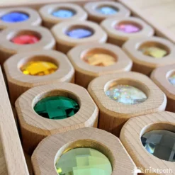 Papoose | Bitcoins | 15 Gem Blocks Brights & Pastels In Tray -MILKTOOTH Sales Papoose Bitcoin Gem Blocks Brights Pastels 3