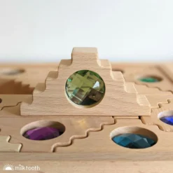 Papoose | Dutch Step Gables | 16 Gem Blocks In Tray -MILKTOOTH Sales Papoose Dutch Step Gables 16 Blocks 11