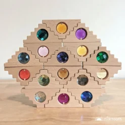 Papoose | Dutch Step Gables | 8 Cool Gem Blocks & 8 Warm Windows In Tray -MILKTOOTH Sales Papoose Dutch Step Gables Mix Cool Blocks Warm Windows 5