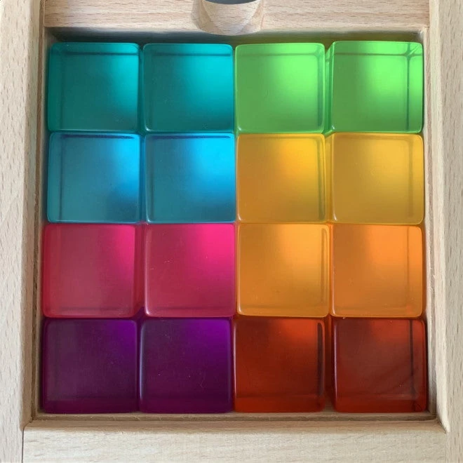 Papoose | Lucite Cubes 16 Bright Blocks With Tray 3 Papoose | Lucite Cubes 16 Bright Blocks With Tray