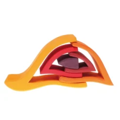 Grimm's | Stacking Fire Large 9 Grimm's | Stacking Fire Large -MILKTOOTH Sales grimms stacking fire medium wooden toy 4