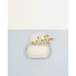 Olli Ella | Minichari Bag | White -MILKTOOTH Sales olli ella minichari bag basket white 2