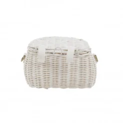 Olli Ella | Minichari Bag | White -MILKTOOTH Sales olli ella minichari bag basket white 3