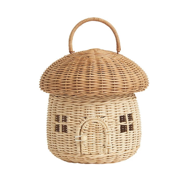 Olli Ella | Rattan Mushroom Basket Natural 3 Olli Ella | Rattan Mushroom Basket Natural