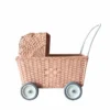 Olli Ella | Strolley | Rose Pink 2 Olli Ella | Strolley | Rose Pink -MILKTOOTH Sales olli ella rose strolley wicker rattan dolls pram toy 1