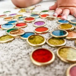 Learn & Grow | Metal-Rimmed Counting Chips 17 Learn & Grow | Metal-Rimmed Counting Chips -MILKTOOTH Sales playdaysinperth for Milk Tooth Learn and Grow Metal Rimmed Counting Chips 4