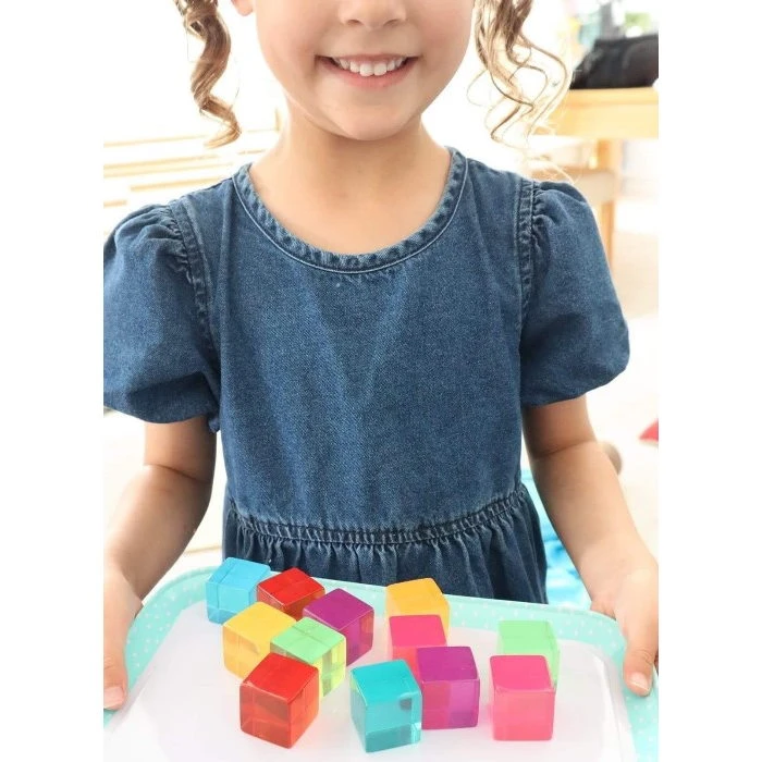 Papoose | Lucite Cubes 16 Bright Blocks With Tray 11 Papoose | Lucite Cubes 16 Bright Blocks With Tray - Image 9