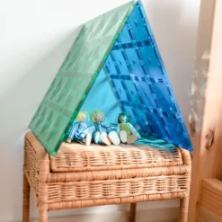 Connetix Tiles | 2 Piece Rainbow Base Plates | Blue & Green -MILKTOOTH Sales x macy and ollie x 2 for Connetix Tiles Milk Tooth